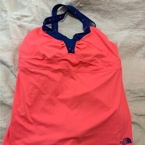 The North Face Pink and Blue Swim Top